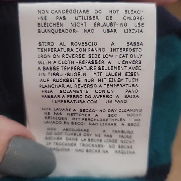 Who's Who navy blue teal dot sequin cardigan sweater xl silk wool - Picture 4 of 8